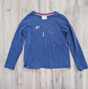 Hanna Andersson Blue Rocket Long Sleeve Shirt, 8Y (V4)